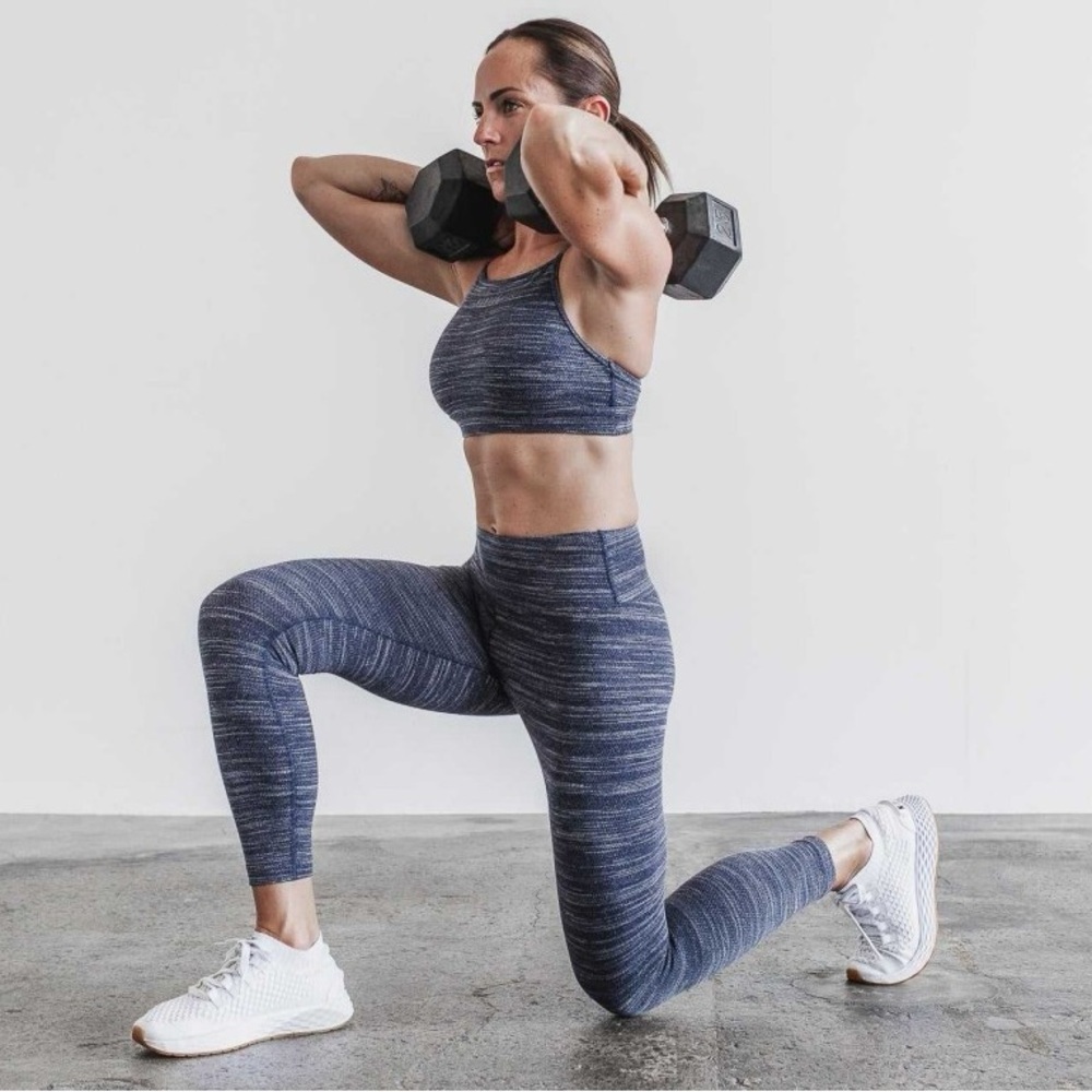 NWT NOBULL Women’s High-Neck Sports Bra - XS - Navy Melange